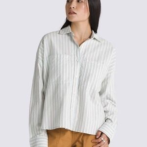 VANS Women's Boxy Fit Long Sleve Shirt Size L